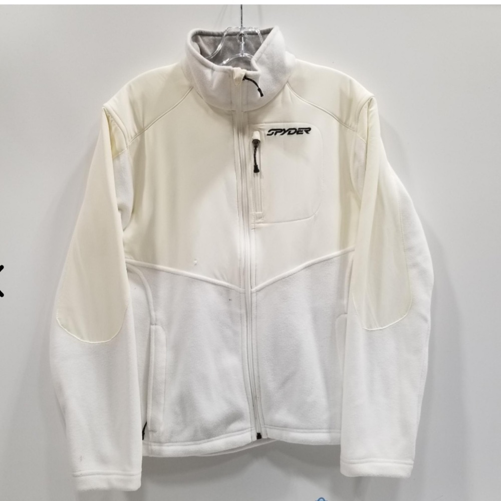Spyder Women's 12 White Fleece Full Zip Jacket